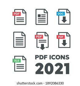File Icons. File Icons line style illustration. Document icon set