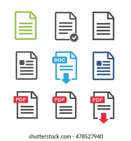 File Icons. File Icons line style vector illustration