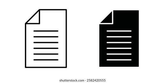 File icons pack vectors in black flat and strokes