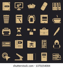 File icons set. Simple set of 25 file vector icons for web for any design