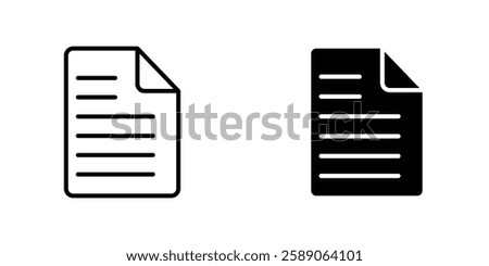 File icons thin line illustrations designs