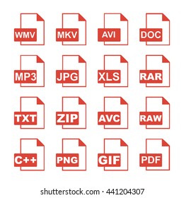 File Icons. Vector concept illustration for design.