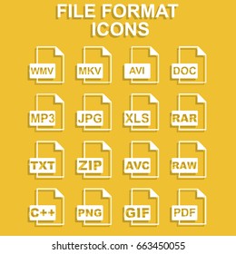 File Icons. Vector concept illustration for design.