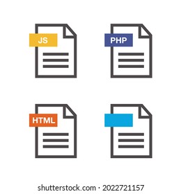 File Icons vector. Document sign