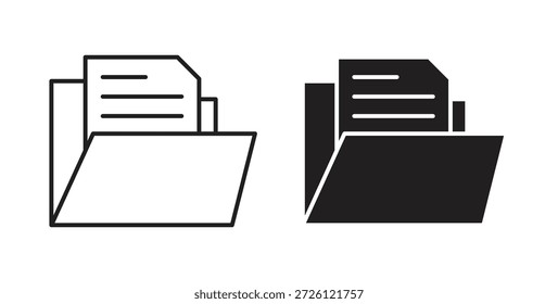 Símbolo de Vector de iconos de archivo con trazo editable y versiones planas
