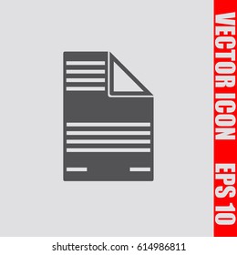 File icon,sign,symbol isolated in flat style.Vector illustration.