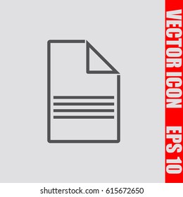 File icon,sign,symbol isolated in flat style.Vector illustration.