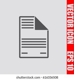 File icon,sign,symbol isolated in flat style.Vector illustration.