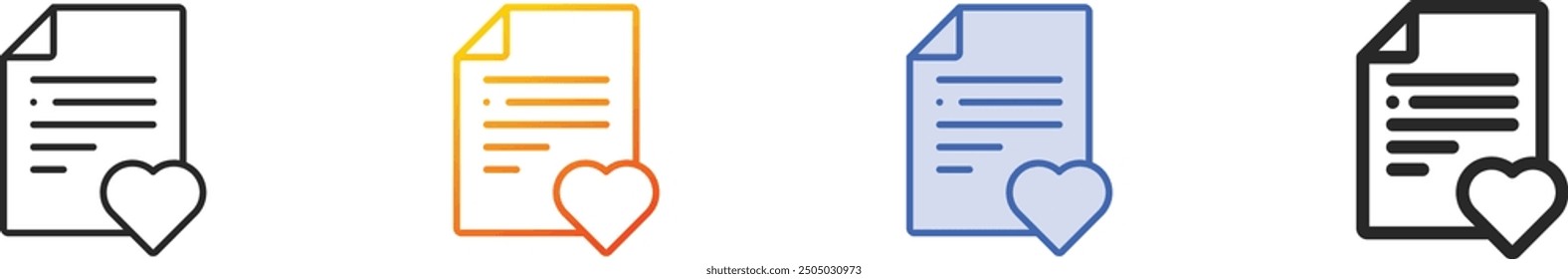 file icon.Thin Linear, Gradient, Blue Stroke and bold Style Design Isolated On White Background