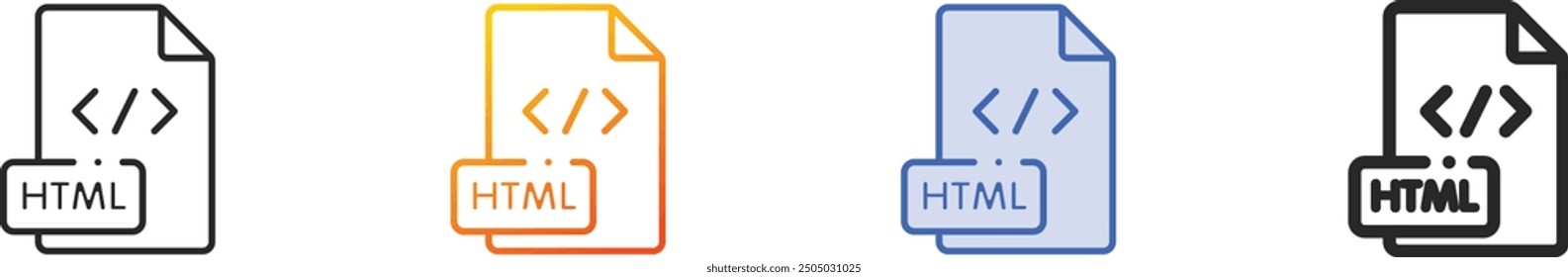file icon.Thin Linear, Gradient, Blue Stroke and bold Style Design Isolated On White Background