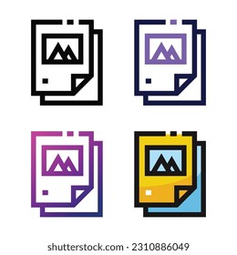 File images icon design in four variation color