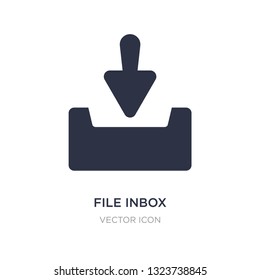 file inbox icon on white background. Simple element illustration from UI concept. file inbox sign icon symbol design.