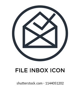 File inbox icon vector isolated on white background for your web and mobile app design, File inbox logo concept