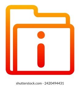 file info icon in trendy flat style, vector icon