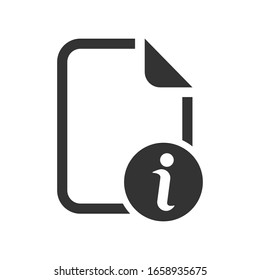 File info icon, vector graphics