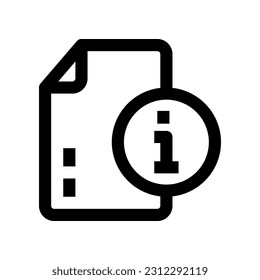 file info icon for your website, mobile, presentation, and logo design.