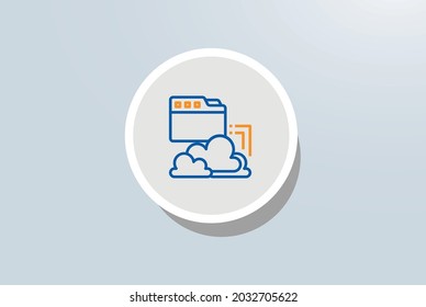 File integrity monitoring icon vector design