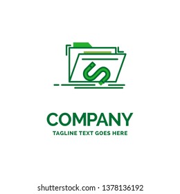 file, internet, software Flat Business Logo template. Creative Green Brand Name Design.