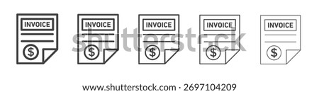 File invoice icon design, logo, app, UI. Vector illustration, EPS