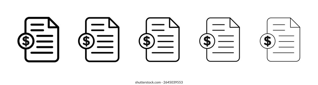 File invoice icon filled flat sign concept for web design.