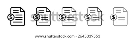 File invoice icon filled flat sign concept for web design.