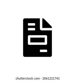 file invoice Icon. Flat style design isolated on white background. Vector illustration