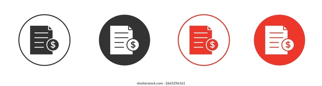 Ícone de fatura de arquivo para logotipo, símbolo de sinal de vetor para design