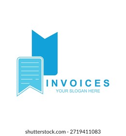 Icono de Factura de archivo Logos. Plantilla de diseño de icono de Vector plano