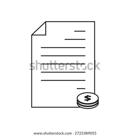 File invoice icon Logos. Flat Vector Icon Design Template