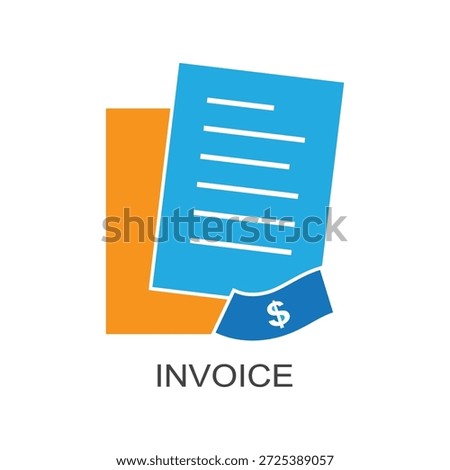 File invoice icon Logos. Flat Vector Icon Design Template
