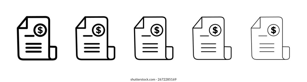 File invoice icon for mobile concept and web design.