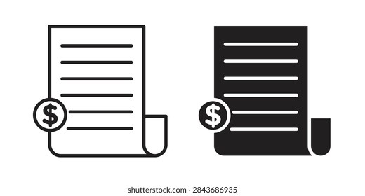 File invoice icon simple illustration bundle. EPS10