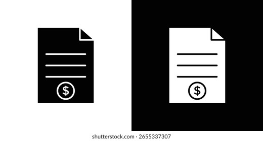 File invoice icon symbol collection. Flat vector stock illustration.