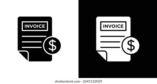 File invoice icon symbols. Vector illustration.