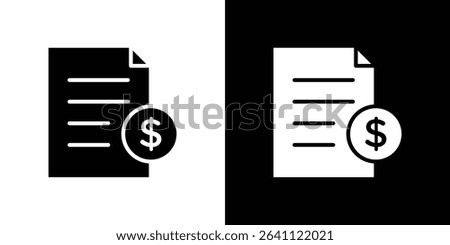 File invoice icon symbols. Vector illustration.