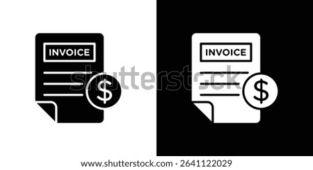 File invoice icon symbols. Vector illustration.