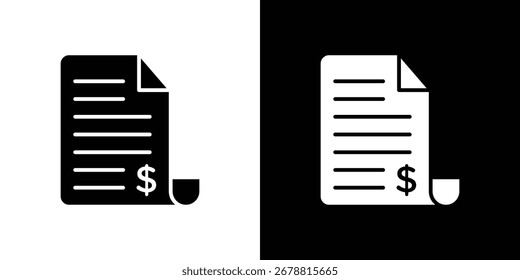 File invoice icons. glyph vector icon. Vector illustration eps 10
