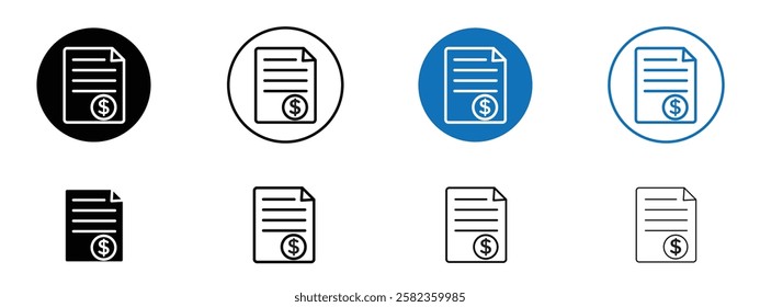 File invoice icons pack vectors for app and web ui designs