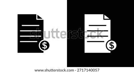 File invoice icons set. vector icons designed in filled style
