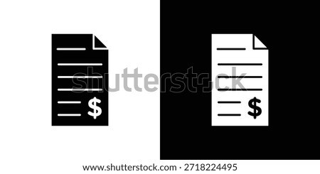 File invoice icons. Vector Template Illustration Symbol Pixels Perfect