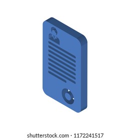 File isometric left top view 3D icon