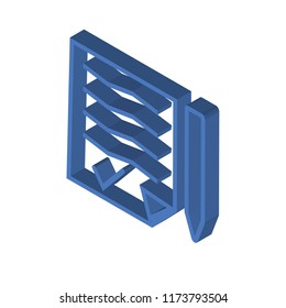 File isometric left top view 3D icon