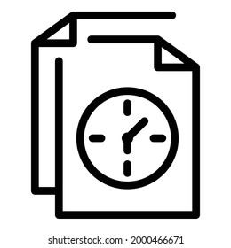 File jet lag icon. Outline File jet lag vector icon for web design isolated on white background