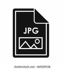 File JPG icon in simple style isolated on white background. Document type symbol