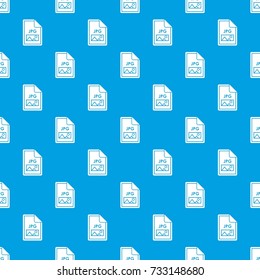 File JPG pattern repeat seamless in blue color for any design. Vector geometric illustration