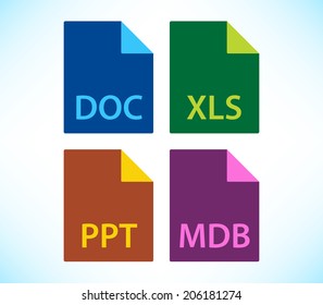 File labels icon set