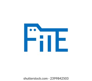 File Letter wordmark, kreatives Logo-Design.