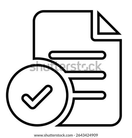 file line icon design. file thin black outline symbol vector illustration. editable stroke icon on transparent background.