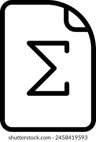 Vector de ilustración de icono de línea de archivo