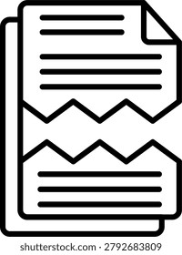 File Line Icon Vector Design